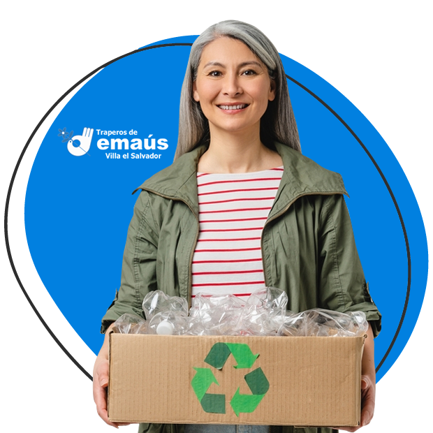 Persona reciclando